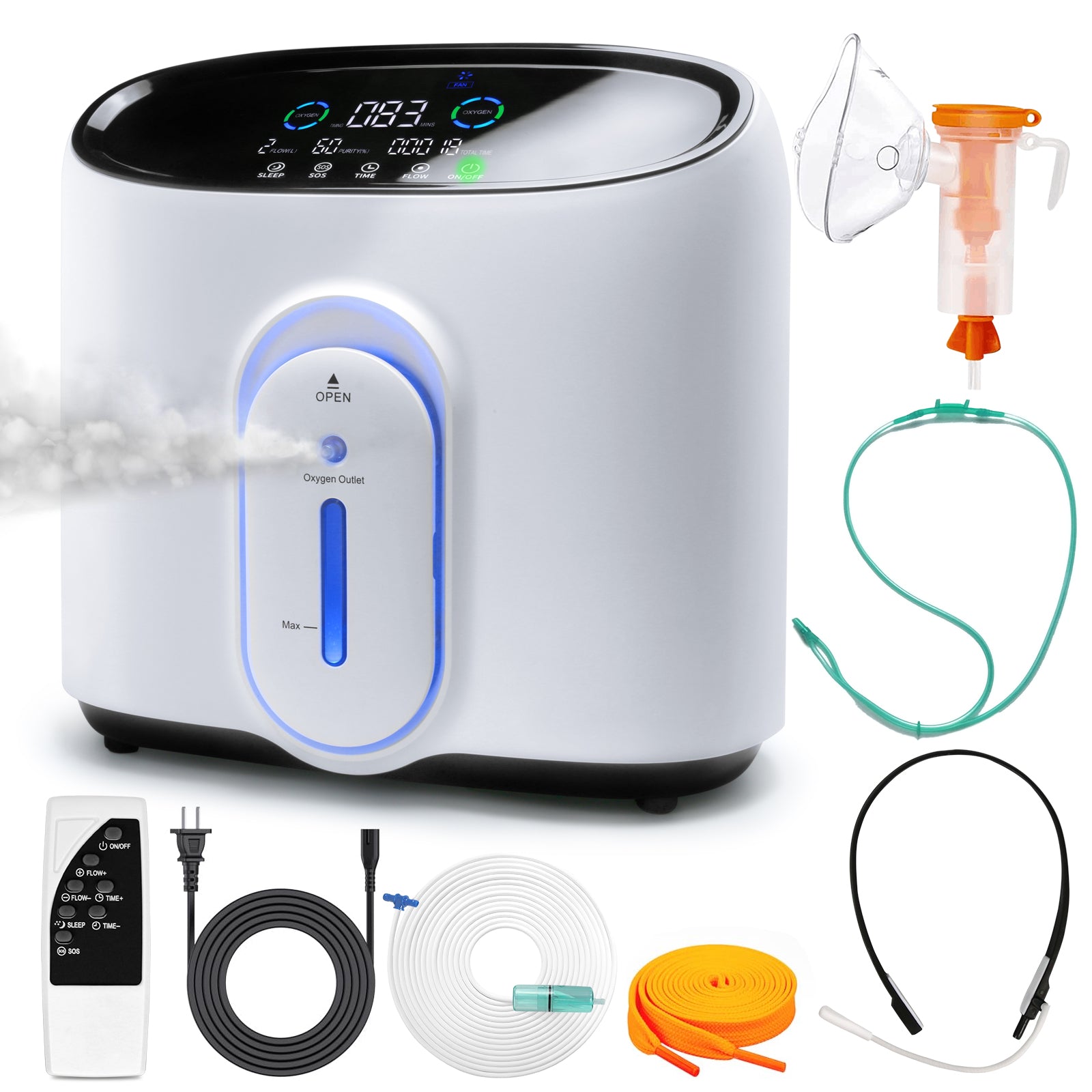 Oxygen Concentrator 8L/min Adjustable with Accessories AST-809