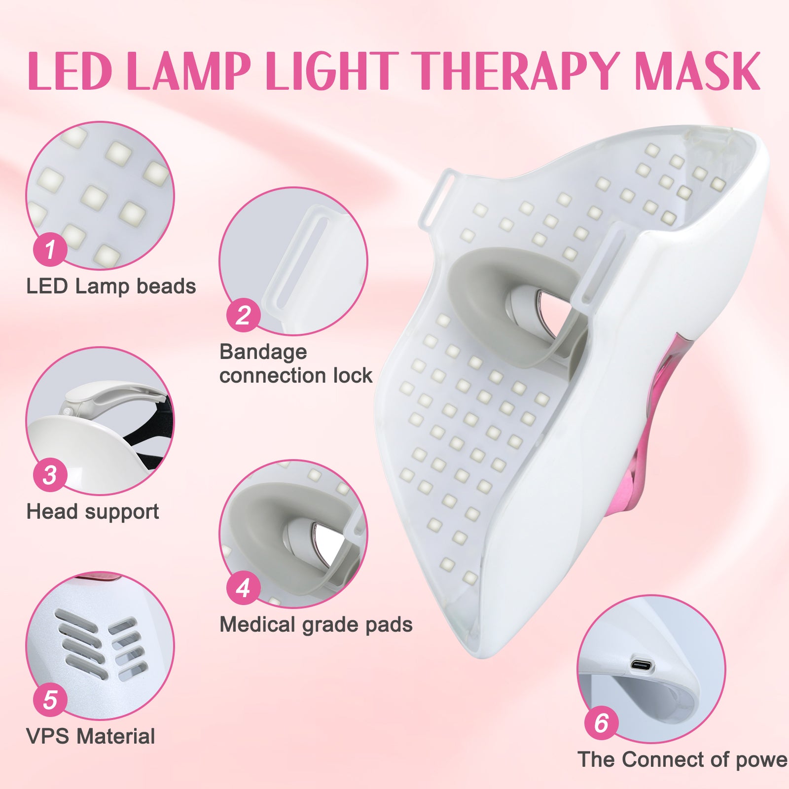 LED Light Therapy Face Mask,FSA/HSA Eligible,Red Light for Wrinkle Blue Light for Acne,4 Colors Face Mask with Timing Function