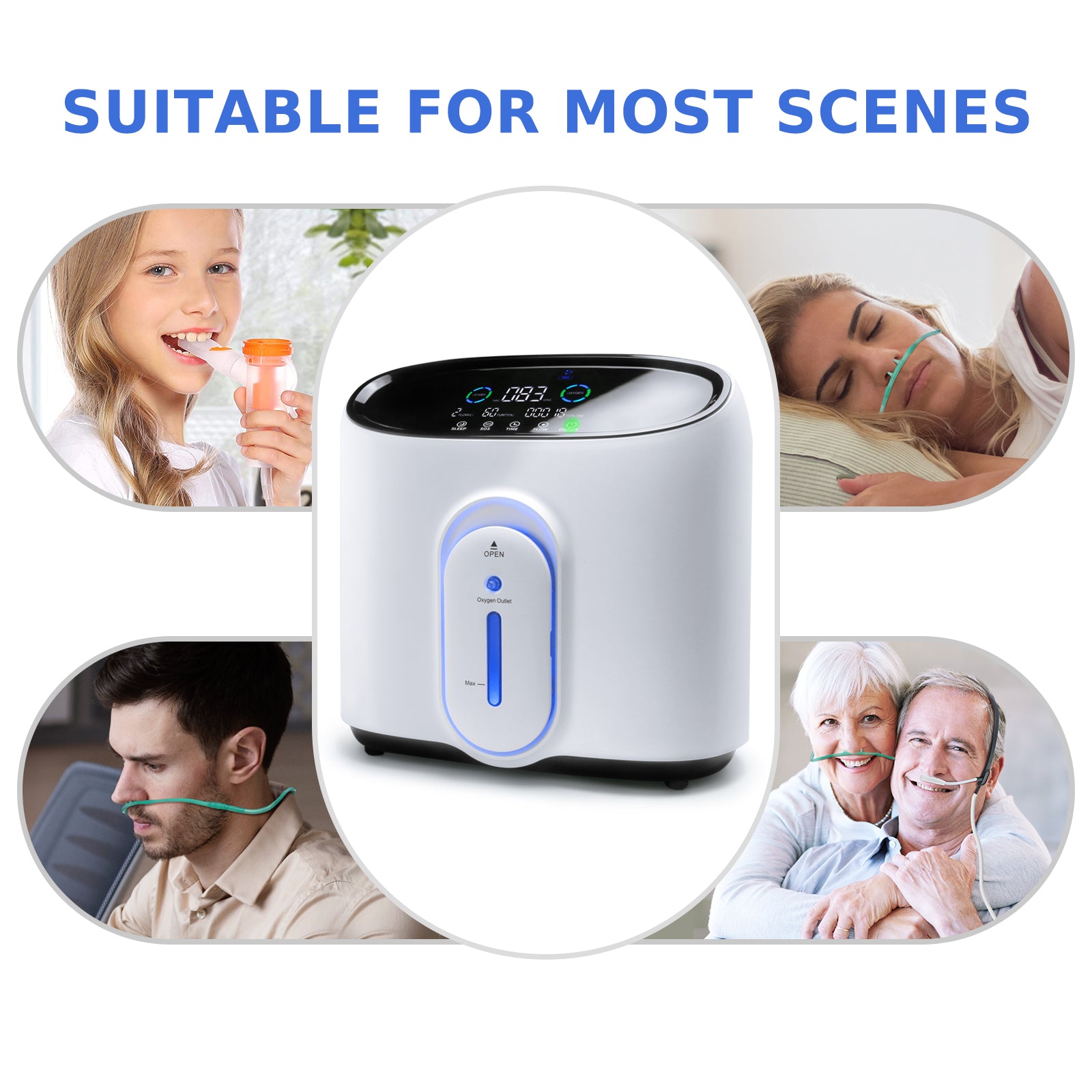 Oxygen Concentrator 8L/min Adjustable with Accessories AST-809