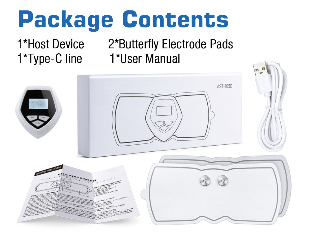 Wireless TENS Unit Muscle Stimulator, Adopt Electric Shock Therapy for Muscles, Portable Mini Massager Muscle Stimulator for Pain Relief, Replaceable Adhesive Electrode Pad, 20 Gears Adjustable