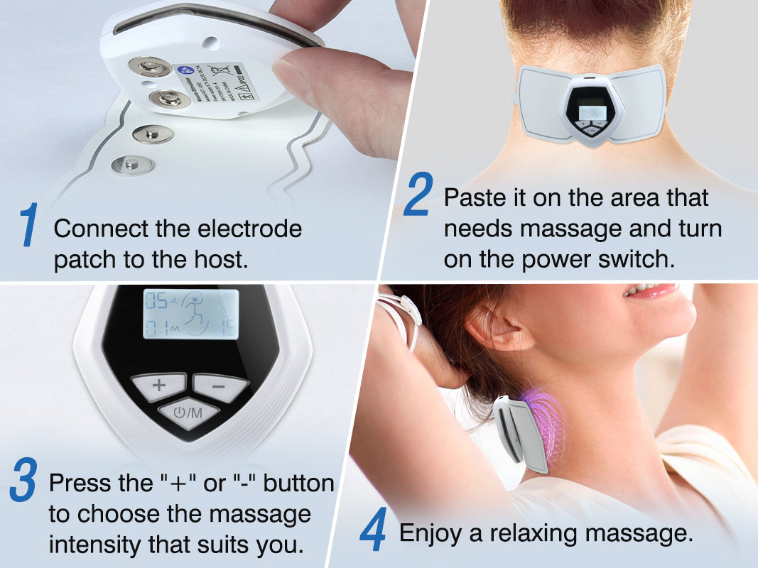 Wireless TENS Unit Muscle Stimulator, Adopt Electric Shock Therapy for Muscles, Portable Mini Massager Muscle Stimulator for Pain Relief, Replaceable Adhesive Electrode Pad, 20 Gears Adjustable