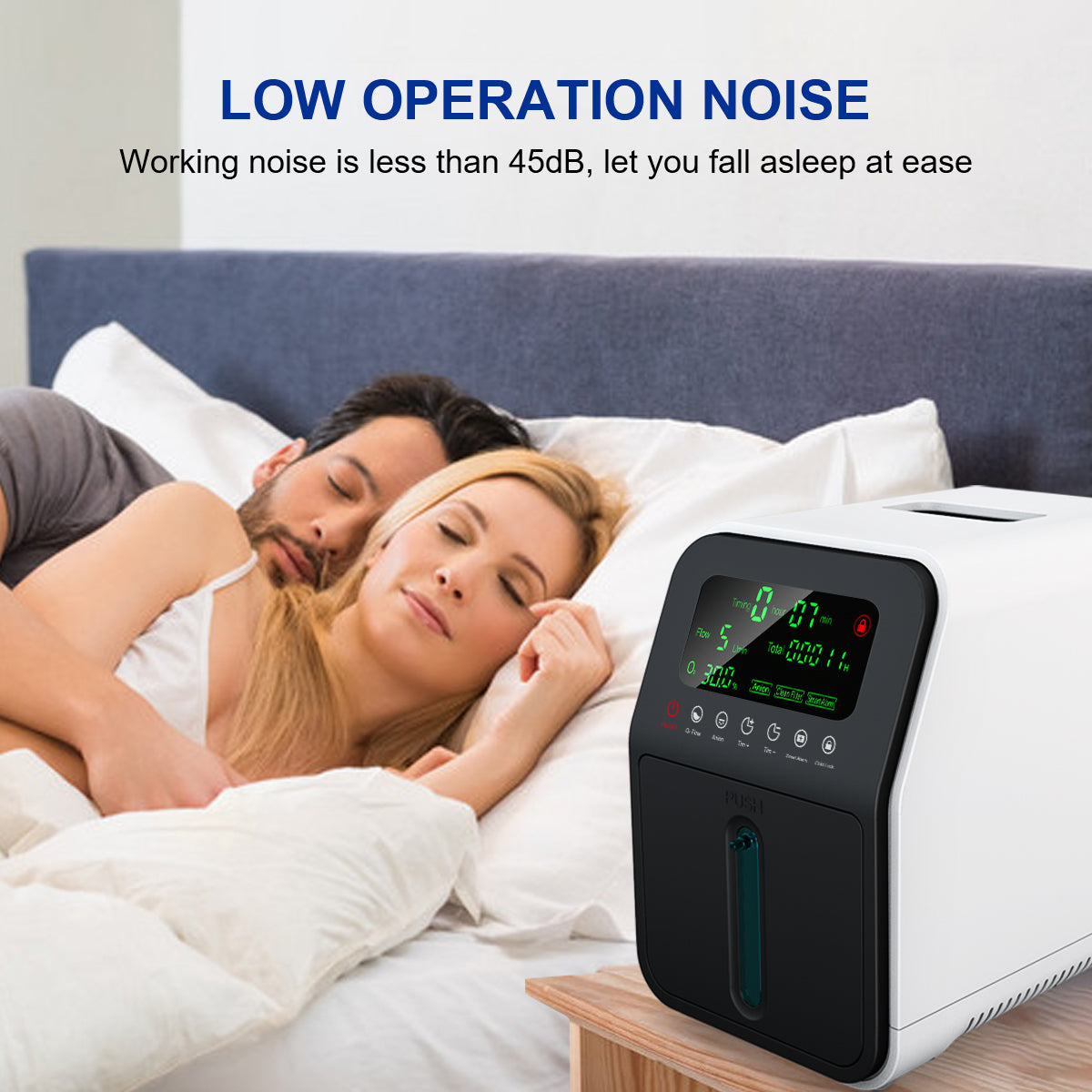 OSITO Oxygen Concentrator 1-7L/min Adjustable , 24h Continuous Flow ,90% Purity ,Low Noise ≤45dB SYK-608